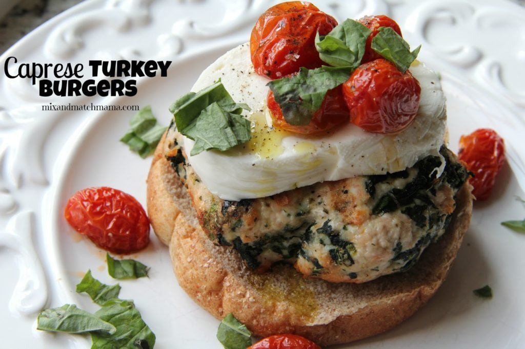 Caprese Turkey Burgers