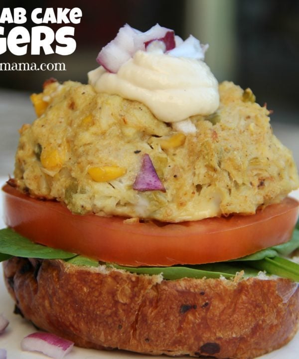Corn & Crab Cake Burgers
