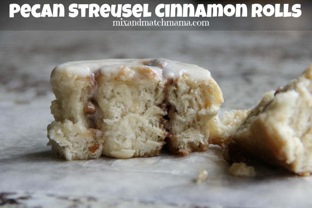 Pecan Streusel Cinnamon Rolls