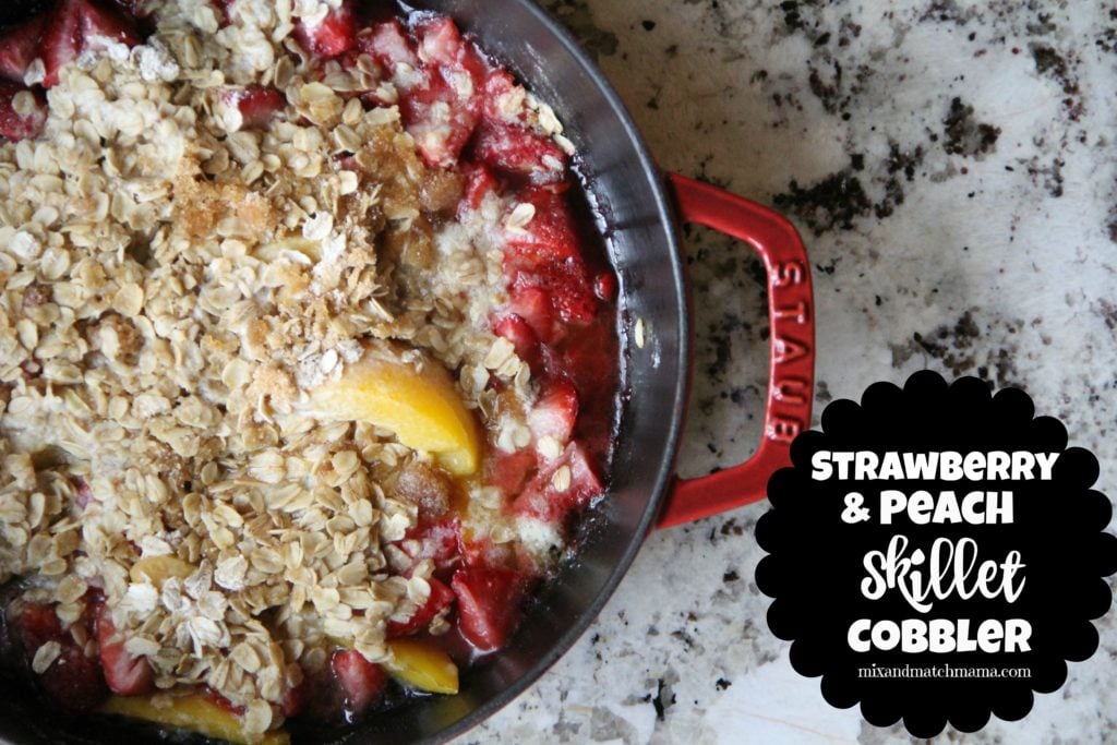 Strawberry & Peach Skillet Cobbler