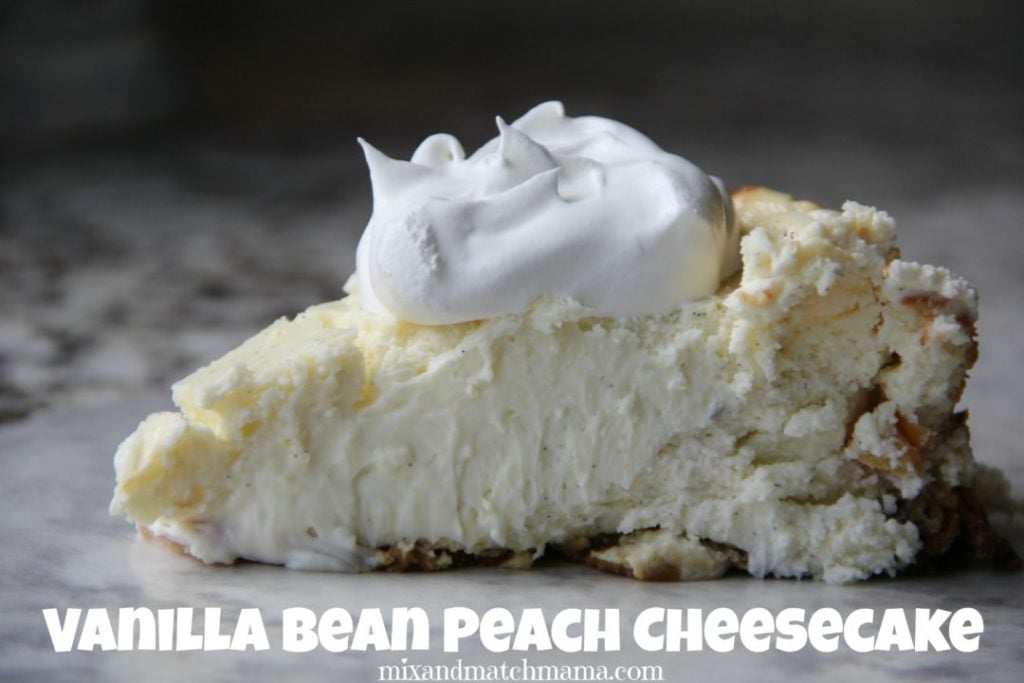 Vanilla Bean Peach Cheesecake